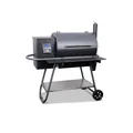 MOESTA-BBQ 19883 Sheriff Pelletgrill - Modell 2024, 2 Grillroste, Zündsystem, 144W, 240V, 310°C - Ablagebrett schwarz