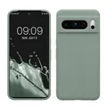 kwmobile Handyhülle für Google Pixel 8 Pro Hülle, für Pixel 8 Pro Case - Hülle Silikon - kabelloses Laden - Rainwashed Grün