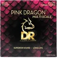 DR Pink Dragon Bass-Saiten – 5-Saiter Medium 45–125 – Edelstahl, pink beschichtet, Tapered Multi-Scale