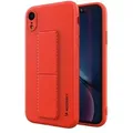 Kickstand Hülle Bumper aufstellbar Silikon Hard Case mit integriertem Magneten für Xiaomi Redmi Note 9 Pro in Rot