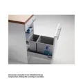 WESCO Einbaumülleimer Abfallsammler Pullboy Vario 320 S/400-2, alugrau