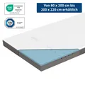 Genius Eazzzy Topper Deluxe 200x200x9cm H2 H3 - orthopädische Matratzentopper für Matratze & Boxspringbett aus Gelschaum für Allergiker