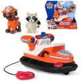 PAW PATROL Fire Rescue - Zumas Feuerwehr-Rettungsboot mit Zuma Hundefigur und Waschbärenfigur, Spielzeug für Kinder ab 3 Jahren