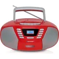 Blaupunkt Boombox mit Kassettenlaufwerk und Bluetooth B120RD - Rot