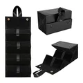 MoKo Brillenorganizer Brillenaufbewahrung/Präsentation, Reisen Sonnenbrillen Brillenbox zur Aufbewahrung von 4 Brillen, Tragbar Brillenetui für Damen Herren - Schwarz(innen Schwarz)