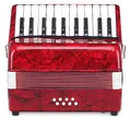 Classic Cantabile Secondo Junior 8-Bass Akkordeon (22 Diskanttasten, 8-Basstasten, inkl. Tragerriemen und Gigbag) rot