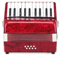 Classic Cantabile Knopf-Akkordeon Secondo Junior - 8-Bass Akkordeon - 22 Diskanttasten, 8-Basstasten (Kompakt-Set, Inkl. Tasche und Tragegurte), inkl. Tragerriemen und Gigbag