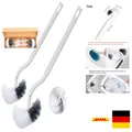 Toilettenbürste Klobürste 2er Set mit Randreiniger Langer Stiel Kunststoff