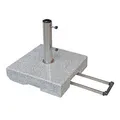 Doppler Trolley-Granit-Schirmsockel mit Rollen, granitgrau, 70 kg, für Sonnenschirme bis Ø 350 cm