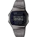 Casio Herren Digital Quarz Uhr Edelstahl Armband A168WEGG-1BEF - Schwarz