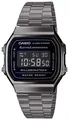 Casio | Vintage | Edelstahlarmband | Schwarzes Zifferblatt | A168WEGG-1BEF Uhr