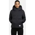 Winterjacke KHUJO "Liev-YM", Damen, Gr. XXL (44), blau (navy), Obermaterial: 100% Nylon, Futter: 100% Nylon, Wattierung: 100% Polyester, modisch, gerade hüftlang, hoch geschlossener Ausschnitt, Langarm Ärmel ohne Ärmelschlitz Bündchen, Jacken, Warme gesteppte Damen Kapuzenjacke