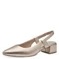 MARCO TOZZI Damen Slingpumps mit Blockabsatz Vegan, Beige (Platinum), 36 EU