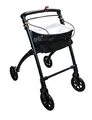 RIDDER – Indoor Rollator 'Pit' | Faltbarer Rollator für die Wohnung. Gehhilfe mit höhenverstellbaren Griffen, abnehmbarem Tablett & praktischem Korb | Belastbar bis 100kg, dunkelgrau