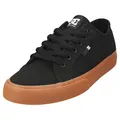DC Shoes MANUAL Skate Trainers Herren Schwarz Kaugummi - 42 EU