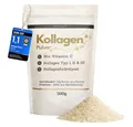 Kollagen Pulver mit Vitamin C (500g), 100% natürlich, ohne Zucker Pulver, 500 g, Ohne Zucker