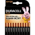 20er Multipack Duracell Plus Power Boost Micro (AAA)-Batterie Alkali-Mangan 1.5