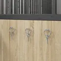 vidaXL Anbinderinge mit Ösenschrauben 3 Stk. Silbern Stahl