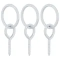 vidaXL Pferdeanbinderinge 3 Stk., Anbindering mit Ösenschrauben, Ring für Anbindung Pferde, Barrenring Augplatte Ösenplatte, Silbern Stahl