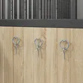 Schraubauge mit Ring 3 Stück Stahl silberfarben