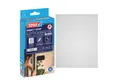 tesa Insektenschutz-Fensterrahmen Klett Fliegengitter Premium für Fenster, Insektenschutz, ohne bohren, (Komplett-Set, 1-St., zuschneidbar, selbstklebend - 100 cm x 100 cm - Anthrazit), Mückenschutz mit starkem Klettband, rückstandsfrei entfernbar