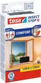 tesa COMFORT Fenster-Fliegengitter - 100x100cm, Anthrazit (55667-00021-00)