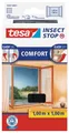 tesa Fliegengitter Fenster Klett Comfort anthrazit leichter Sichtschutz 1mx1m