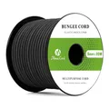 Abma Cord Gummiseil Expanderseil 5mm 30M Gummischnur UV Beständig Planenseil 100% Dehnung Spannseil für Plane, Anhängerplane, Sonnensegel, Zelte, Banner - Schwarz