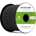 Expanderseil 5mm 30M Gummischnur Schwarz UV-beständig Spannseil für Sonnensegel