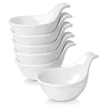 Keramik Mini Schüssel Set, 6er Porzellan Dipschale mit Griff, Geschirrset Sch...