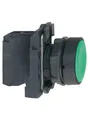 Schneider Electric Harmony push button complete with spring return and flat touch surface in green color 1xno xb5aa31