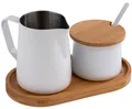 APS Milch-/ Zucker-Set Akazienholz/Edelstahl 5-teilig