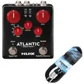 Nux E-Gitarre NDR-5 Atlantic, Effektgerät, Delay, Reverb-Pedal, mit Gitarrenkabel schwarz