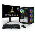 Ankermann Ryzen Gaming Bundle, AMD Ryzen 7 8700F, Nvidia GeForce RTX 5070 12GB, 32GB DDR5 RAM, 1TB NVMe SSD, Windows 11, WLAN, Wildrabbit GMX 32 Zo... - Schwarz