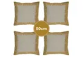 Marrakesch Orient & Mediterran Interior Zierkissen 4er Set Kissenbezug Handgefertigt Frisia Gold 50x50cm, Boho Deko, (4 St)