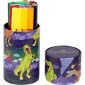 Faber-Castell 155546 - Filzstifte Set Connector Dino, 20er Metallbox, auswaschbar, Malset für Kinder