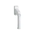 HOPPE Fenstergriff London - 013SV/U34, selbstsperrend Variante: Fenstergriff sichernd (Druckknopf)|FarbeOberfläche: F9016 Verkehrsweiß|Stiftlänge (vorstehend): 32mm|Material: Aluminium
