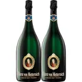 Fürst von Metternich Riesling Sekt Trocken (2x1,5 l) Magnumflaschen - Deutschlands beliebtester Premiumsekt, Rheingau & Pfalz