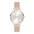 Tamaris Damenuhr - Elegante Damen Armbanduhr mit hochwertig schmalem Meshband - Roségold
