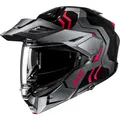 Motorrad Helm L - HJC i80 Velly Klapphelm - anthrazit-schwarz-rot