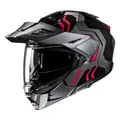 HJC i80 Velly MC1 Motorradhelm (Grau/Schwarz/Rot) Gr: L (59)