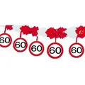 60. Geburtstag Verkehrsschild Girlande