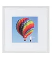 IDEAL TREND Bilderrahmen mit Klarglas quadratisch fotorahmen Kunststoff Posterrahmen Vintage Collage Picture Frame New Lifestyle: Farbe: Weiß | Format: 30x30