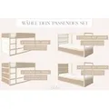 Unik Nordic Möbelfolie IKEA Kura Bett­aufkleber Set - Aquarell Sterne, (Set, 2St.}, Für die angebene Anzahl an Flächen zugeschnitten), selbstklebend, exakte Maße, wiederablösbar blau