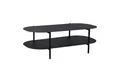 en.casa Couchtisch, »Enebakk« 112x62x40,5 cm ovale Form Schwarz