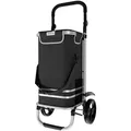 24MOVE® Einkaufstrolley VEHLO 3in1 Trolley faltbarer Einkaufswagen mit Kühlfach, schwarz