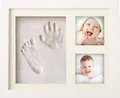 PewinGo Baby Handabdruck und Fußabdruck Set,Gipsabdruck Baby Abdruckset mit Echtholz Bilderrahmen- Perfekte Geschenkidee für Babydusche Geschenk,Pfotenabdruck Katze/Hund
