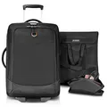 Everki Laptop‑Trolley 17,3–18,4″ 32 Liter mit Rädern & Handgepäckfunktion, reisefreundlich – Business‑Rollkoffer, Geschäftsreisende & Gamer, EKB420, Schwarz