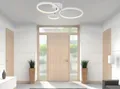 Schwenkbare LED Deckenleuchte dimmbar über Schalter, Wohnzimmerlampe Weiß matt
