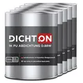 1K PU Abdichtung grau 5x1kg - Polyurethan Flüssigkunststoff Abdichtungsmasse für Dach, Balkon, Terrasse - neueste Generation, schnellhärtend, blasenfrei, ganzjährige Verarbeitung - DICHTON D.88W